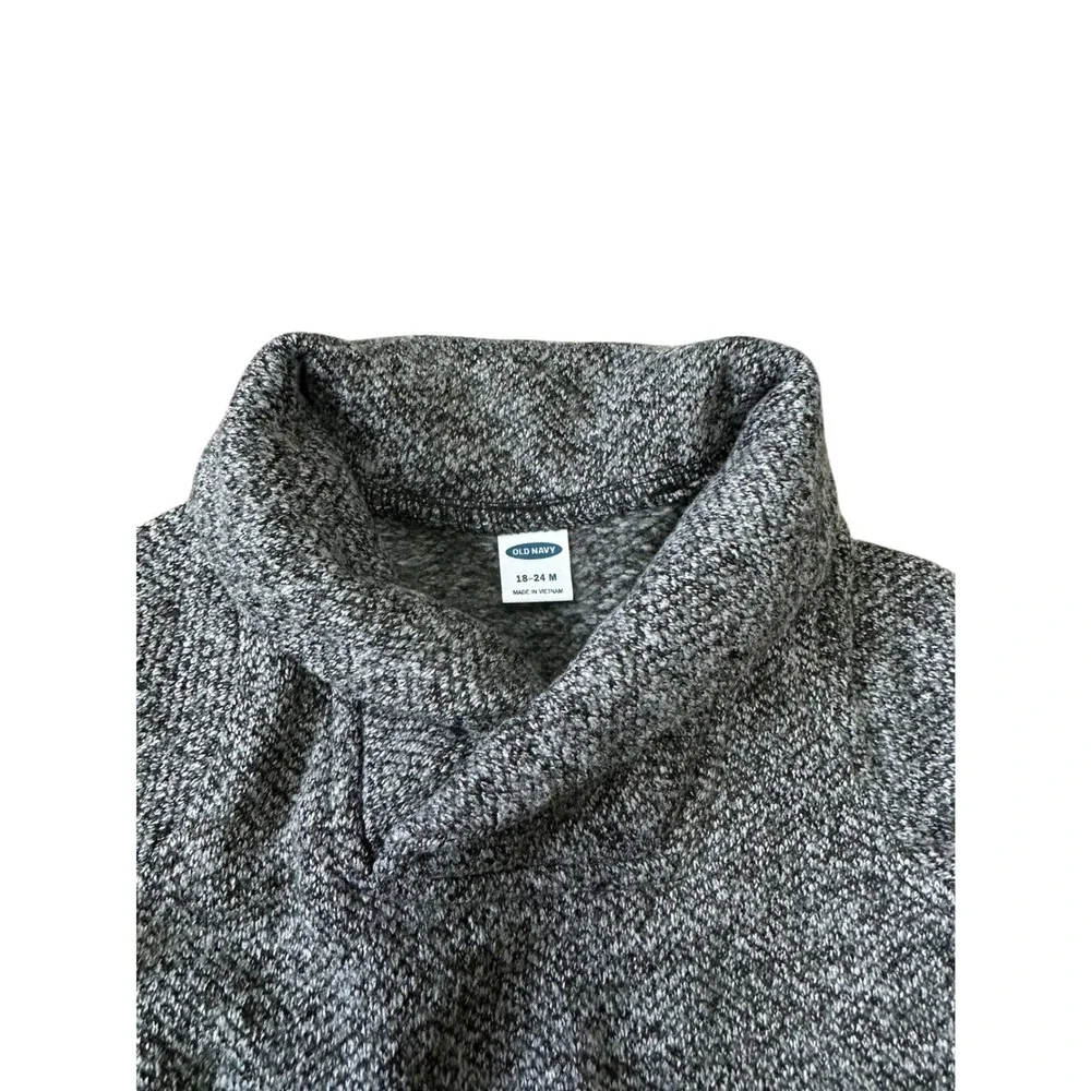 NEW Old Navy Baby Boys Girls Gray Knit Shawl Collar Romper One Piece 18-24M Snap